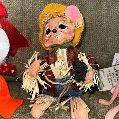 62 ANNALEE DOLLS VALENTINE DUCK SCARECROW BABY DEER FAWN