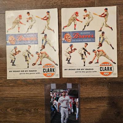 Vintage MLB 1950's Milwaukee Braves vs Chicago Cubs Official Score Card (O67)