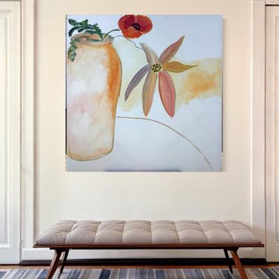 134 Flowers In A Vase Oil on Canvas by Ellen Into