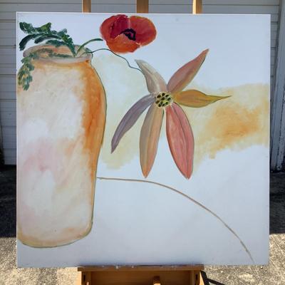 134 Flowers In A Vase Oil on Canvas by Ellen Into