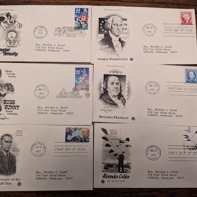15 - 1990's First Day Of Issue Envelopes & Display Cards Bugs Bunny Chinese New Year Lot 1
