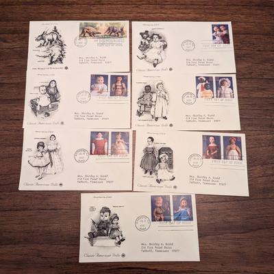 14 - 1990's First Day Of Issue Envelopes & Display Cards Some Included Classic American Dolls Lot 2