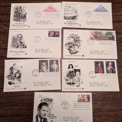 14 - 1990's First Day Of Issue Envelopes & Display Cards Some Included Classic American Dolls Lot 2
