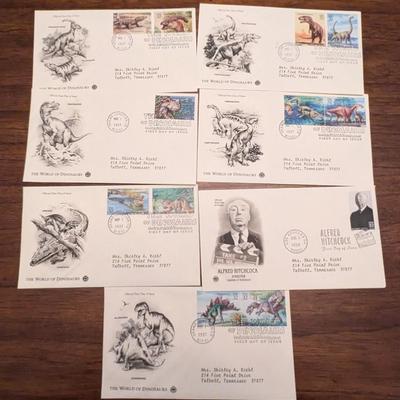 14 - 1990's First Day Issue Envelopes & Display Cards Dinosaurs Arts & Endangered Species Lot 3