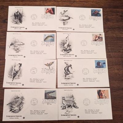 28 - 1990's First Day Issue Envelopes & Display Cards American Aircraft Endangered Species Lot 7