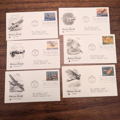 28 - 1990's First Day Issue Envelopes & Display Cards American Aircraft Endangered Species Lot 7