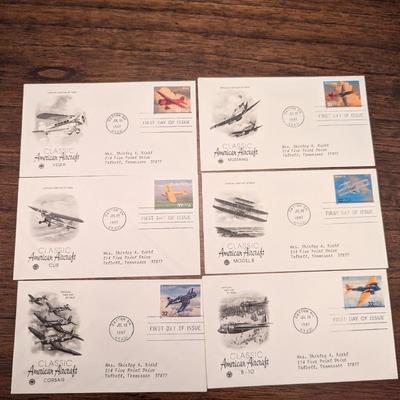 28 - 1990's First Day Issue Envelopes & Display Cards American Aircraft Endangered Species Lot 7