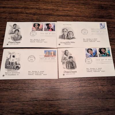 8 - 1990's First Day Issue Envelopes & Display Cards Folk Musicians Gospel Singers Lot 9