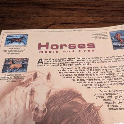 Horses Noble & Free World Of Stamps Collectible Series