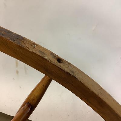 1166 Antique Balloon Back Maple Rocking Chair