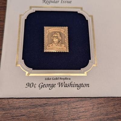 1860/1861 First Day Issue 90 cent George Washington 22K Gold Replica - 1861 Regular Issue