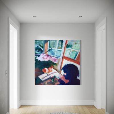 136 "Sunroom" 1998 Oil on Canvas by Ellen Into