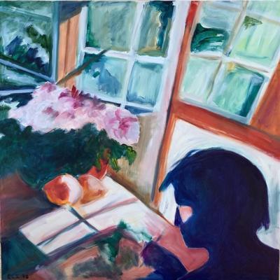 136 "Sunroom" 1998 Oil on Canvas by Ellen Into