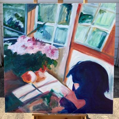 136 "Sunroom" 1998 Oil on Canvas by Ellen Into