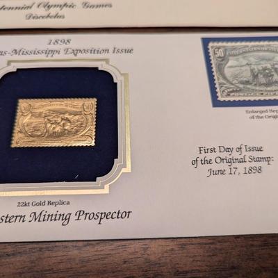 First Day Issue 22K Gold Replica Envelopes