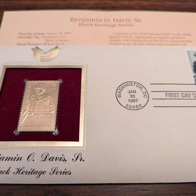First Day Issue Alexander Calder 22K Gold Replica Envelopes
