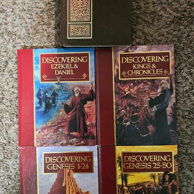1970s Book Lot Bible and Bible 4 Volume Study Books