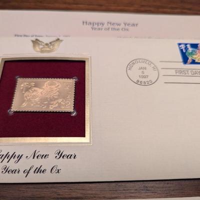 First Day Issue Holidays 22K Gold Replica Envelopes