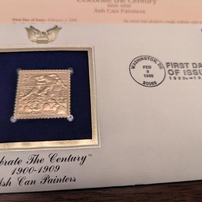 First Day Issue Celebrate The Century 22K Gold Replica Envelopes