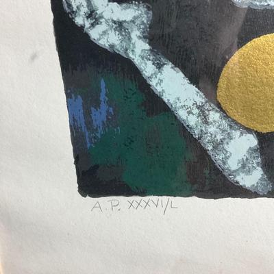 1170 The "Emerald Lady Signed and Numbered Artists Proof Lithograph by Tiefong Jiang