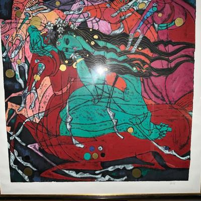 1170 The "Emerald Lady Signed and Numbered Artists Proof Lithograph by Tiefong Jiang