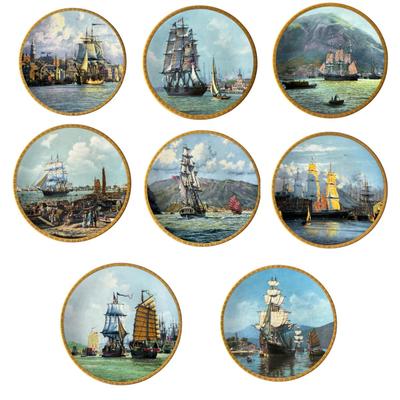 1176 Set of 8 Limited Edition Hamilton Collection 1986 American Ships
