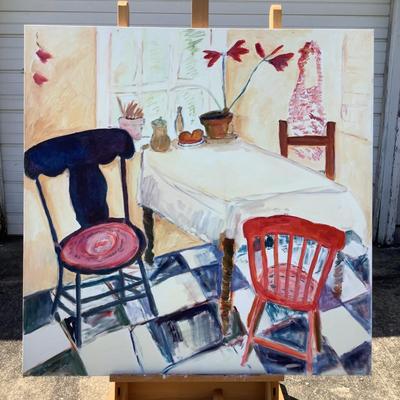 139 "Pamela's Kitchen" 2005 Oil on Canvas by Ellen Into