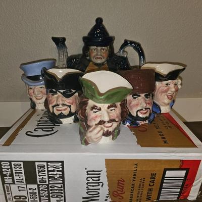 Jane Hollant Figural Art Mug and Tea Pot Set RARE