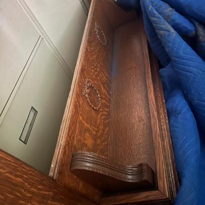 *Dismantled* Antique Tigerwood Fireplace Mantle with Curio