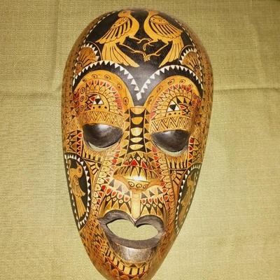 AFRICAN HAND PAINTED MASK