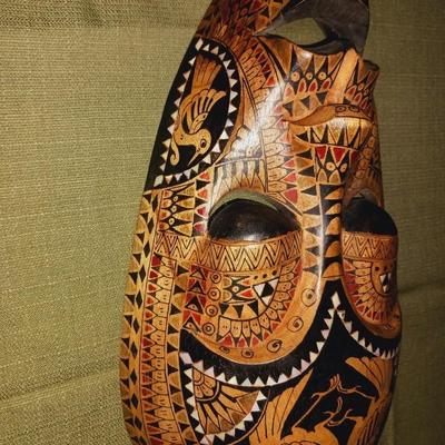 AFRICAN HAND PAINTED MASK
