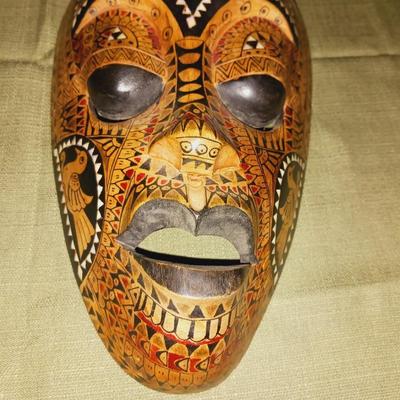 AFRICAN HAND PAINTED MASK
