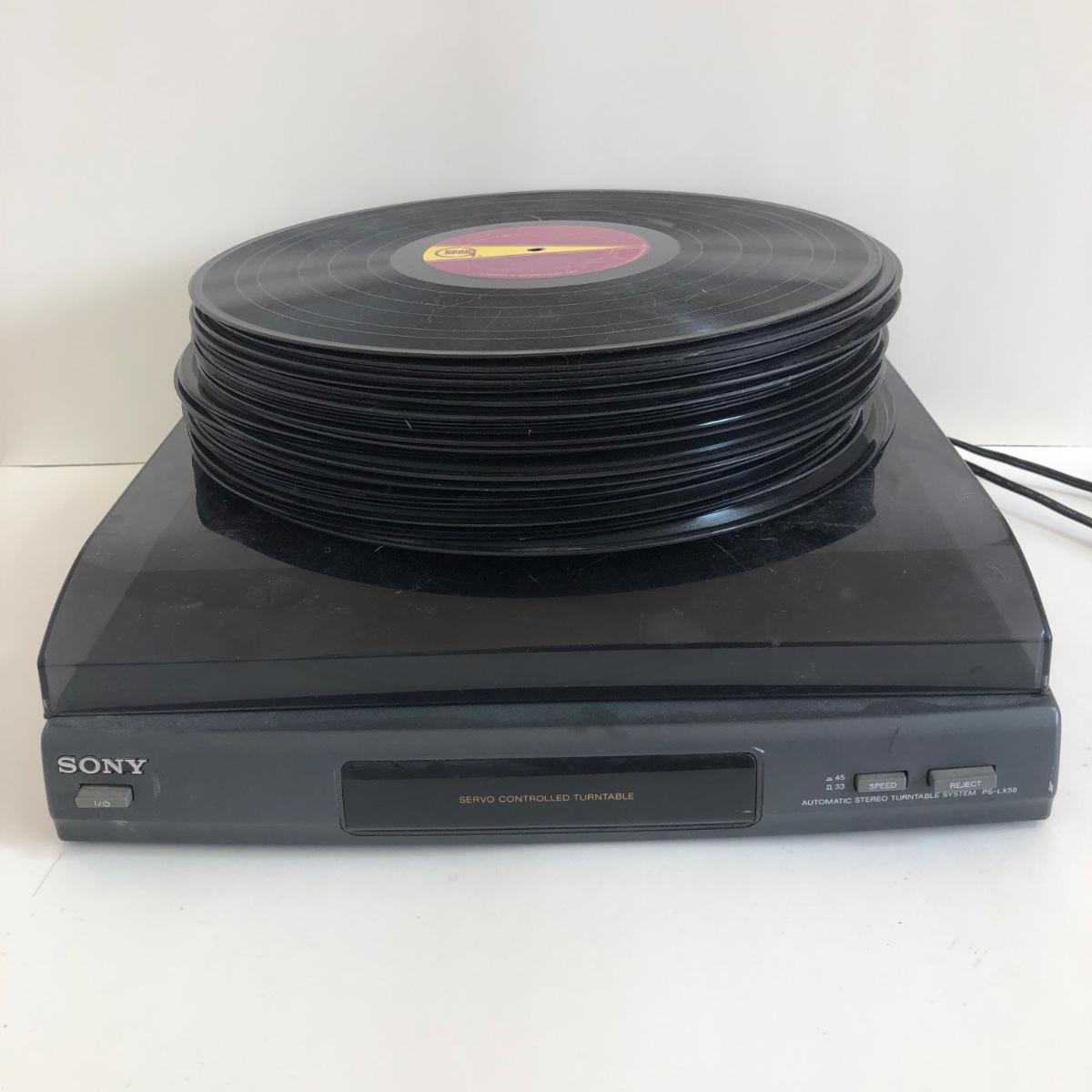 LOT 15G Vintage Sony Automatic Stereo Turntable System PSLX56 w