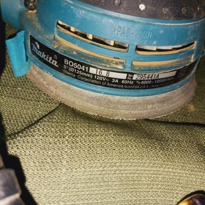 MAKITA ELECTRIC SANDER, MEN'S WORK BOOTS (9) AND POCKET KNIFE