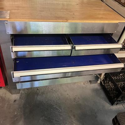 Stainless Steel Workbench With Light & Three Drawers (G-MG)