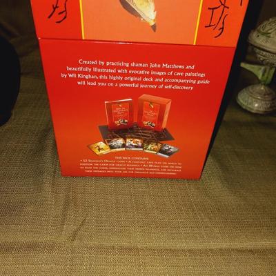 THE SHAMAN'S ORACLE CARD DECK, INCENSE BURNER AND BUD VASE