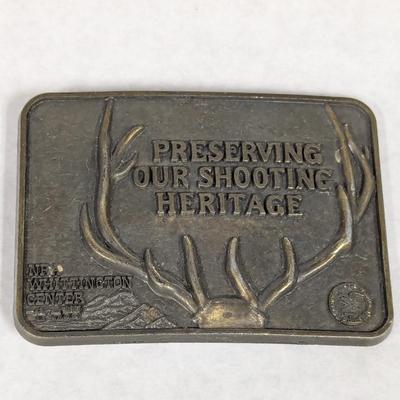 NRA Whittington Center Preserving Our Shooting Heritage Belt Buckle Brass Plated