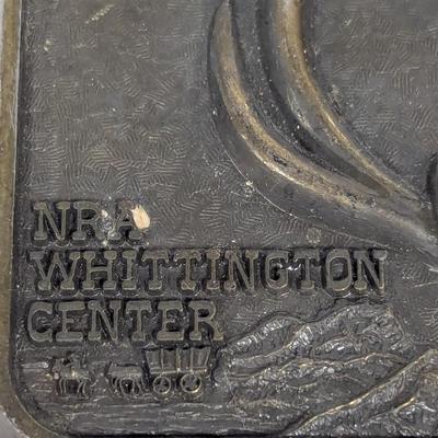 NRA Whittington Center Preserving Our Shooting Heritage Belt Buckle Brass Plated