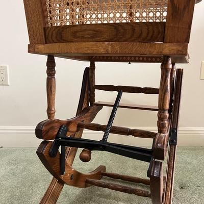 Vintage Convertible Child's High Chair Turns Into Rocking Chair
