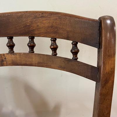 Three Maple (?) Wood Cane Bottom Chairs