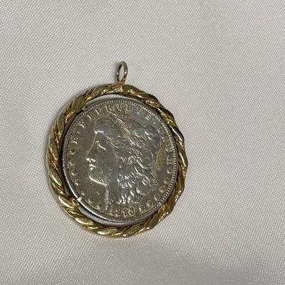 1893 Morgan Dollar Pendant (ST-SS)