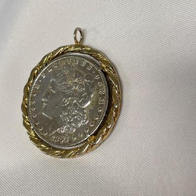 1893 Morgan Dollar Pendant (ST-SS)