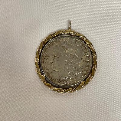 1893 Morgan Dollar Pendant (ST-SS)