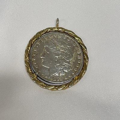 1893 Morgan Dollar Pendant (ST-SS)