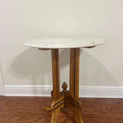 Marble Top Victorian Style Side Table