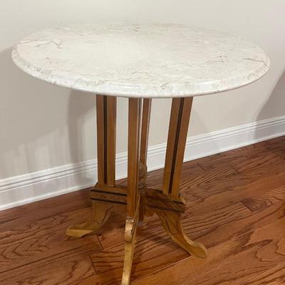 Marble Top Victorian Style Side Table