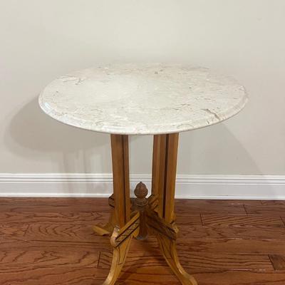 Marble Top Victorian Style Side Table