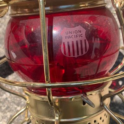 Adlake Kero Railroad Lantern with Red Union Pacific Glass (G-HS)