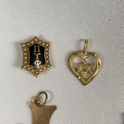 Pins, Pendants & Clip Earrings w/ Dior & 14K (ST-SS)