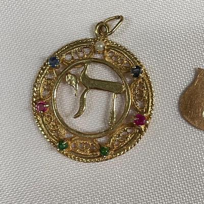 Pins, Pendants & Clip Earrings w/ Dior & 14K (ST-SS)